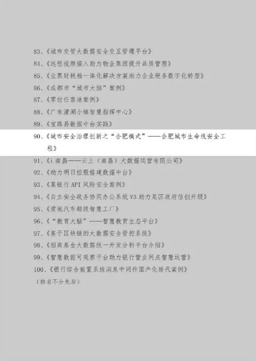 辰安科技入選《2021中國大數據應用樣板100例》 辰安科技入選《2021中國大數據應用樣板100例》